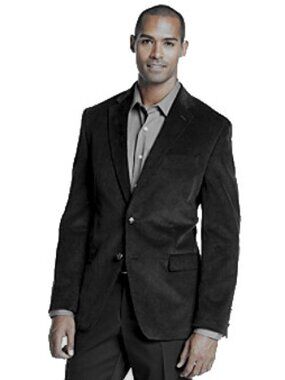 NWT Ralph Lauren Mens Size 43 REGULAR or 44 SHORT Black Corduroy Blazer Jacket